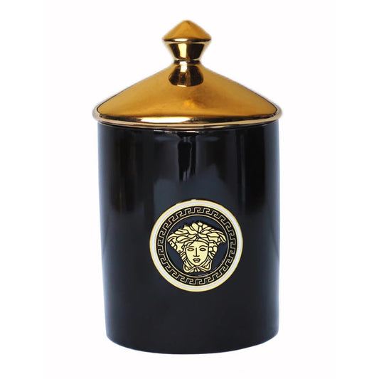 Black Medusa Glass Jar Candle - Vanilla