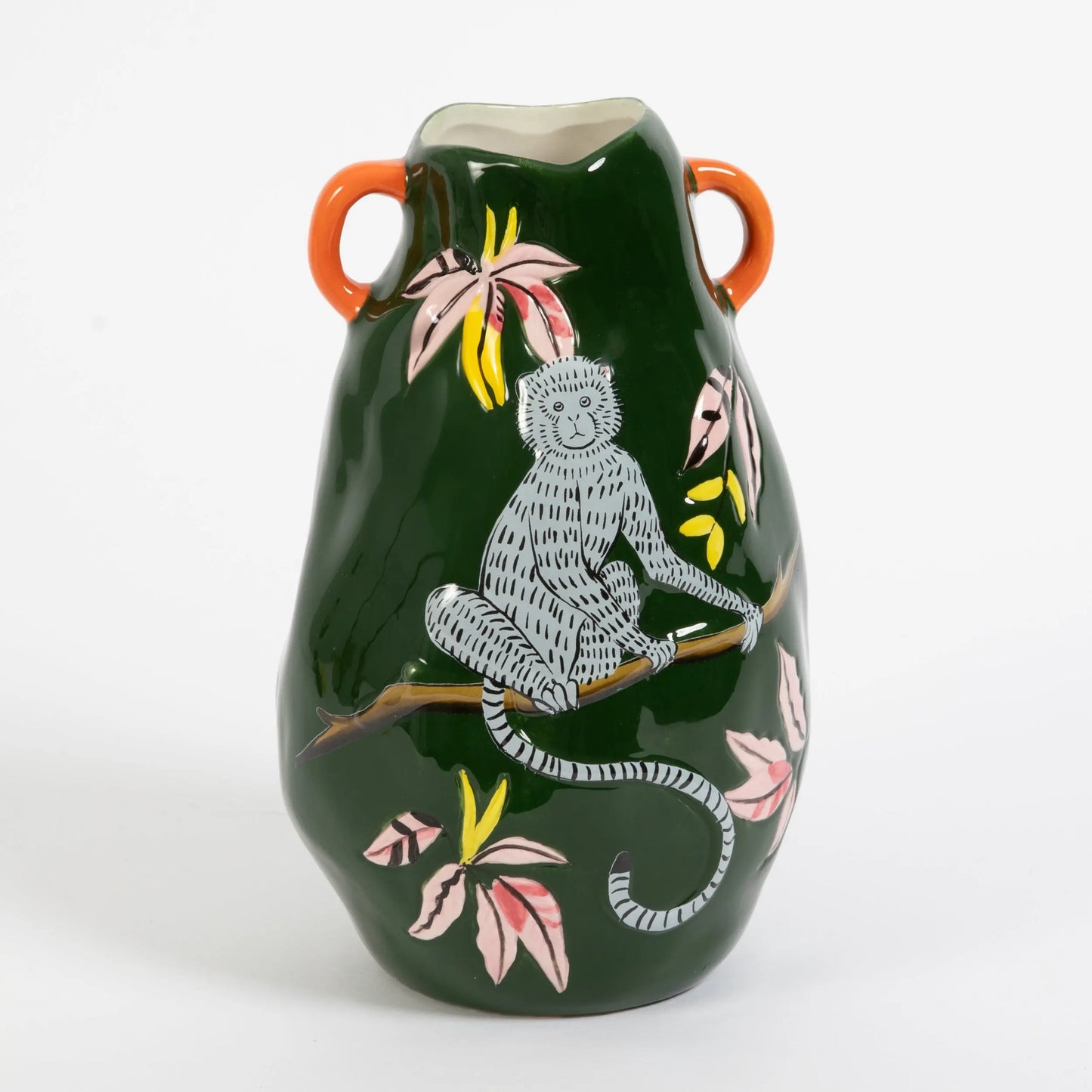 Monkey Business Ceramic Vase Urn