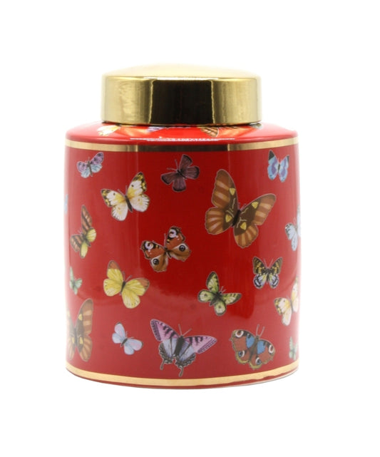 Forni Butterflies Canister - Red