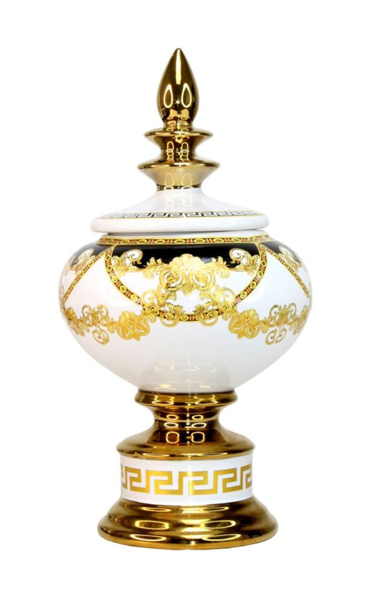 Florentine Ceramic Jar - White