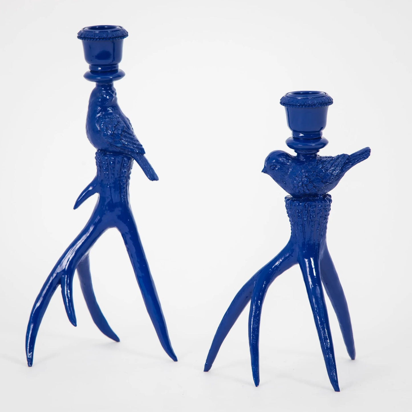 Blue Birds Resin Candle Stick 25cm