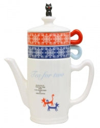 Sun Art Cat Stacking Tea For Two Set