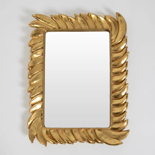 Gone Bananas Gold Resin Mirror
