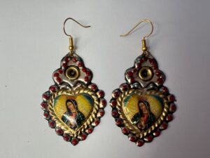 The Virgin Heart Tin Earrings