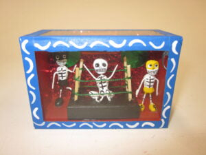 Wrestlers DOD Scene Box Wood&Clay 5x8cm