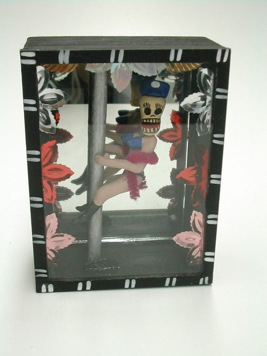 Pole Dancer Scene Wood & Clay
