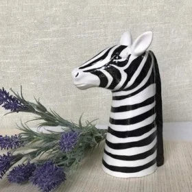 Zola Zebra Head Ceramic Vase