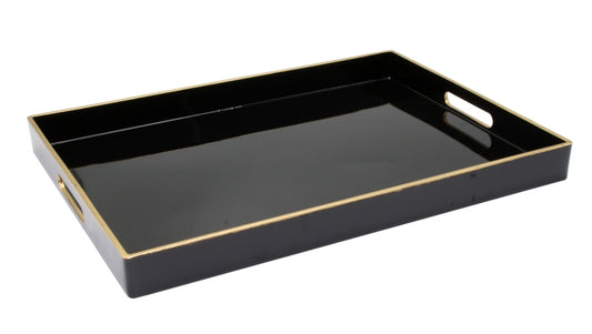 Noir Gloss Lacquered Tray - Large