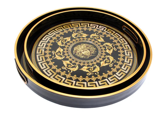 Medusa Noir Decorative Tray - Large