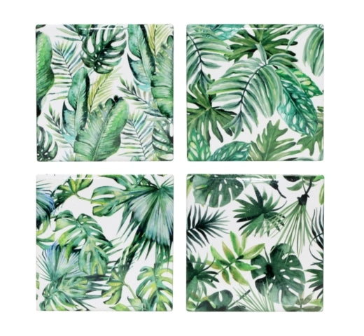 Paradiso Leaves Ceramic Coaster (Set of 4)