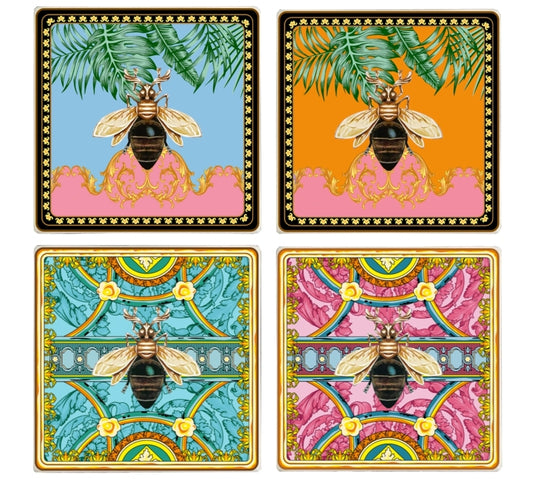 All The Seasons Bee Coaster Set 4