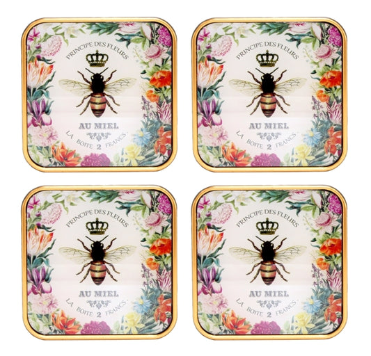 Golden Swarm Coasters (Set of 4)