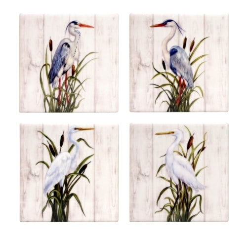 Calming Cranes Ceramic Coasters (Set of 4)