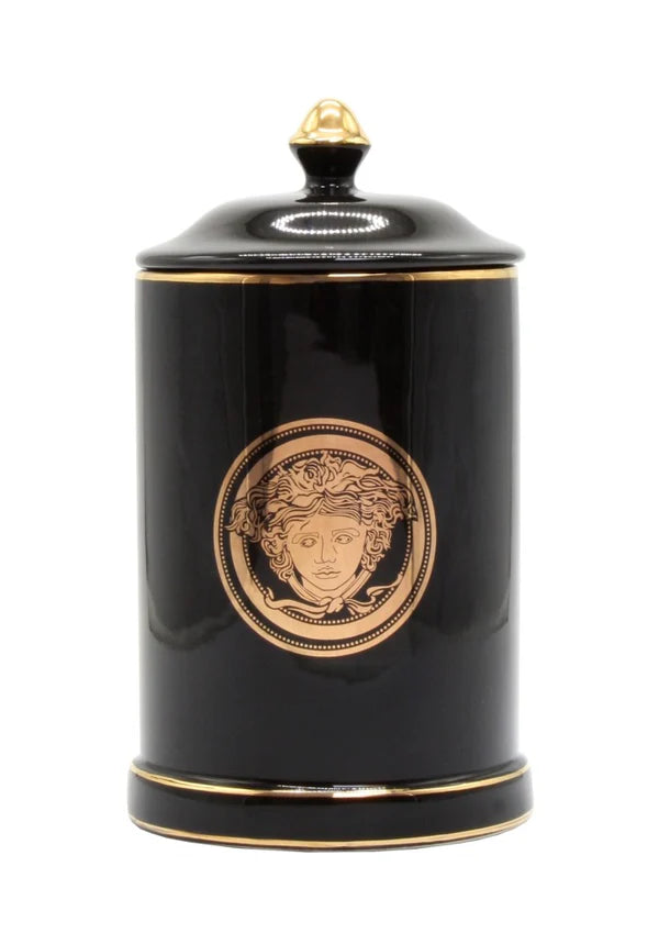 Medusa Ceramic Canister - Black (Large)