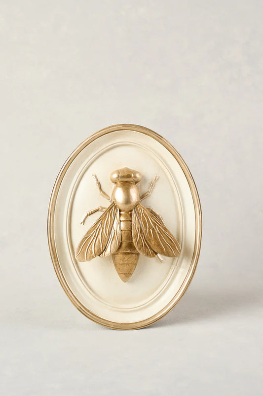 Sculpted Wall Art - Beige Bee