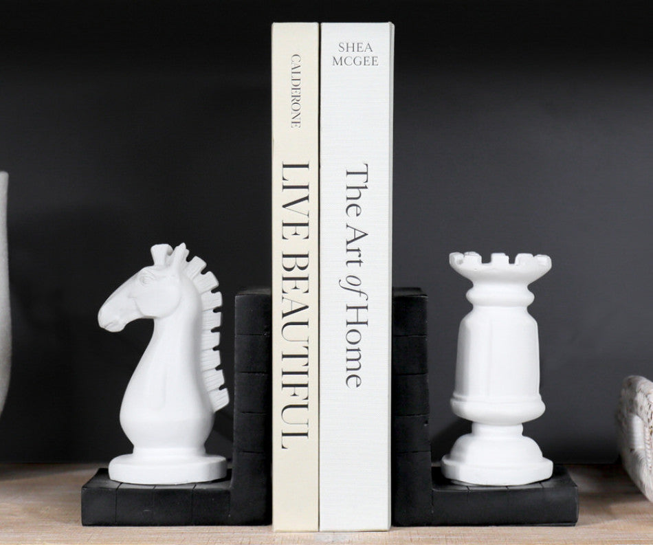 Check Mate Book Ends Resin