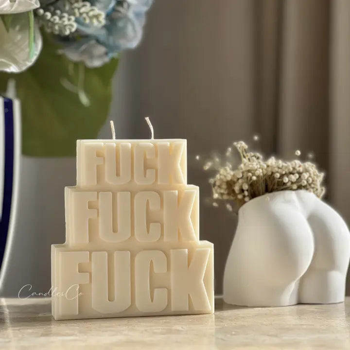 F Words White Soy Candle