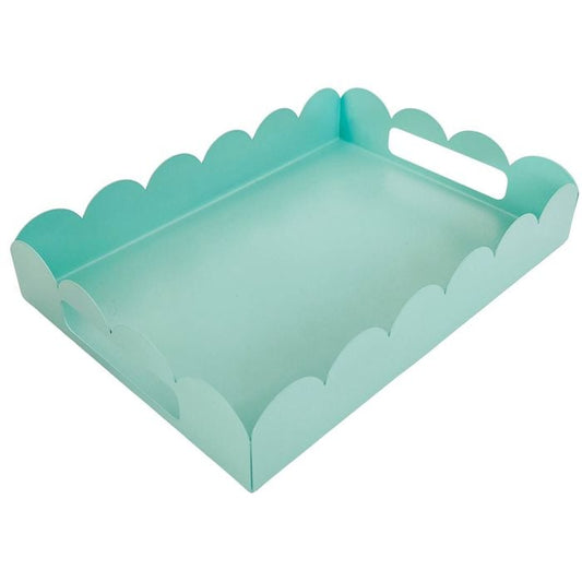 Halcyon Petal Decorative Metal Tray - Pastel Mint