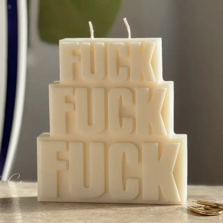 F Words White Soy Candle