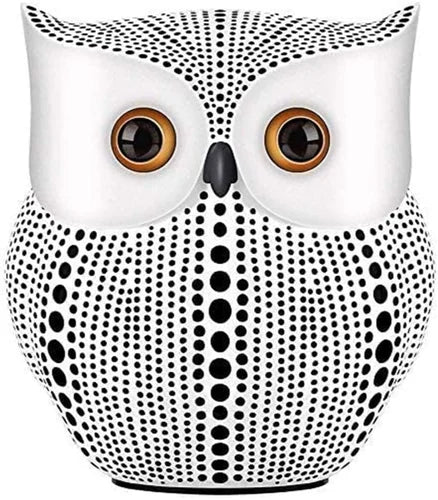 Connie the Owl Statue - Black on White