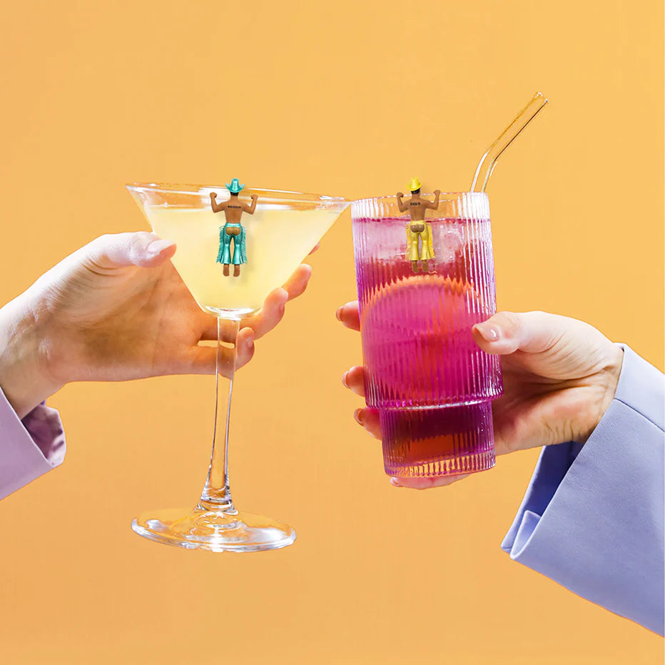 Drinking Buddies "Disco Cowboys" Glass ID/Drink Markers