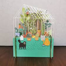 3D Pop Up Card Greenhouse