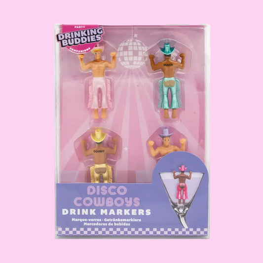 Drinking Buddies "Disco Cowboys" Glass ID/Drink Markers