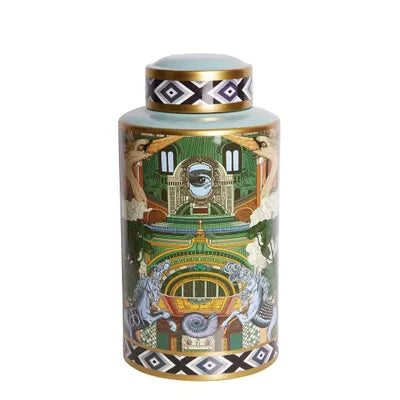 Architectural Jar With Lid - Tall