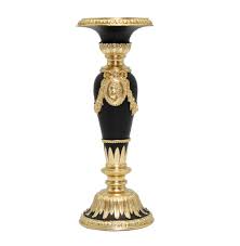 Cameo Black & Gold Candle Stick