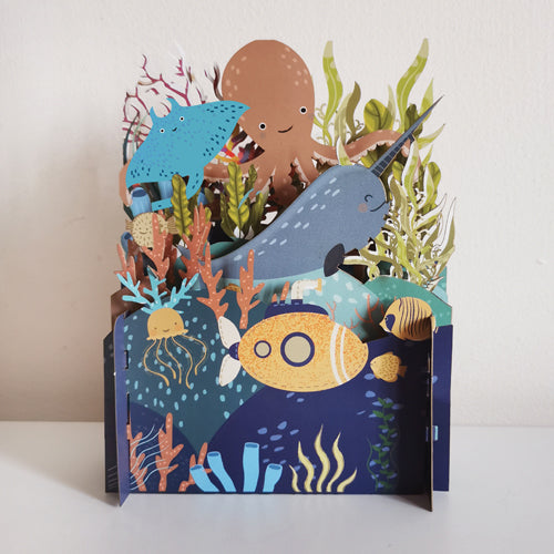 3D Pop Up Greeting Card Life Under the Sea
