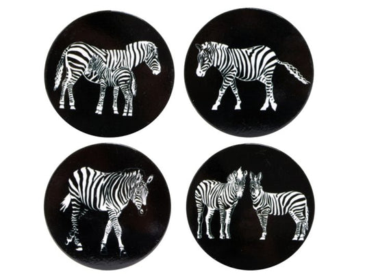 Ivory Stripes Ceramic Coasters (Set of 4)