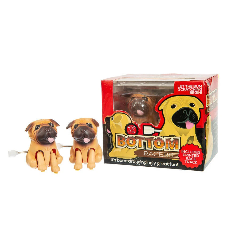 Wind Up Bottom Racing Pugs (2 pack)