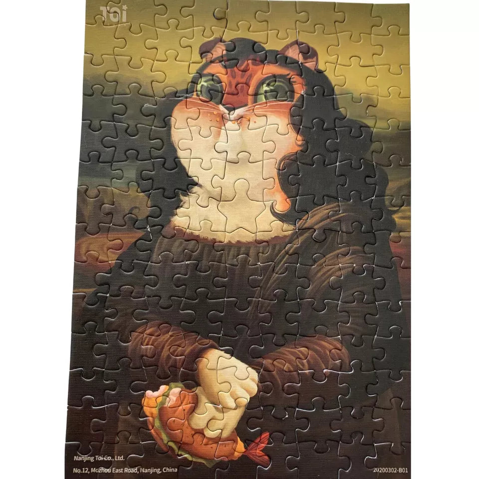 Cat in Art Mona Lisa 126pc Puzzle