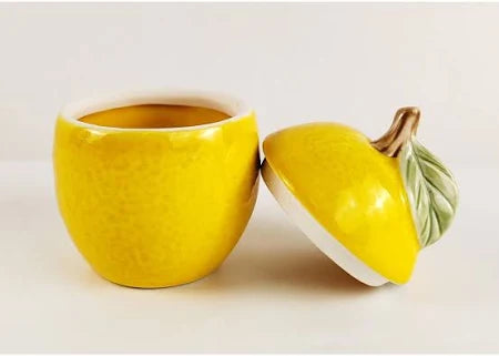 Lush Lemon Ceramic Treat Jar