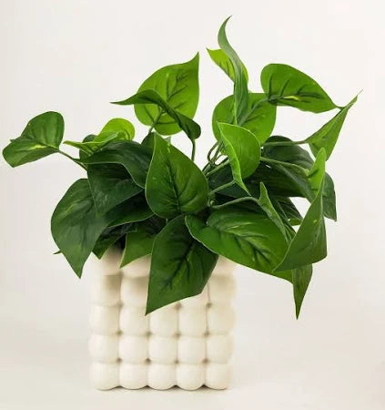 Bubbly Ceramic Planter - White