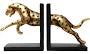Gold Leopard Book Ends Resin 12x18cm