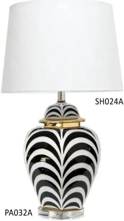 Savannah Stripes Ceramic Table Lamp
