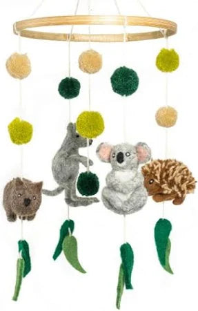 Handmade Felted Mobile - Aussie Native Animals