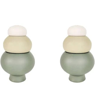 Zenia Nesting Pebble Vases - Forest Greens