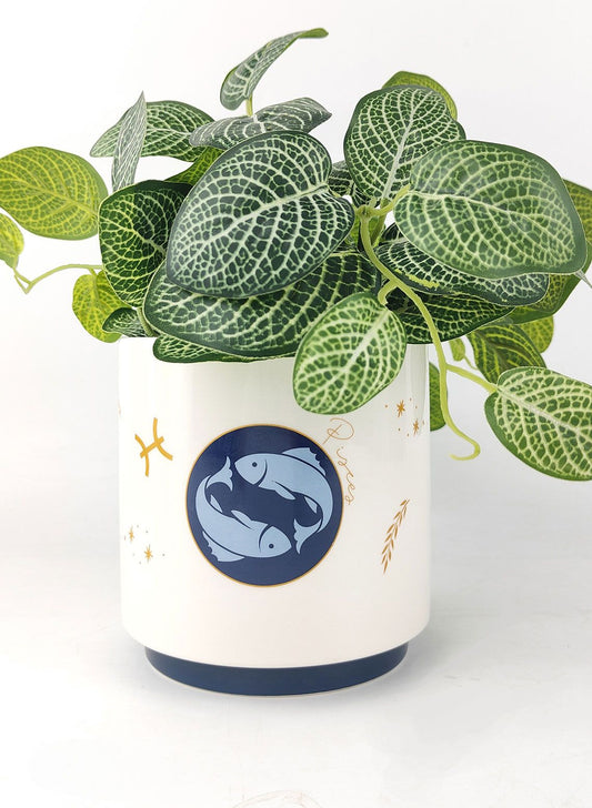 Pisces Zodiac Ceramic Planter