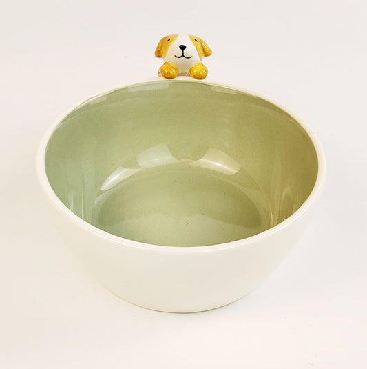 Urban Cute Puppy Hanger Ceramic Bowl